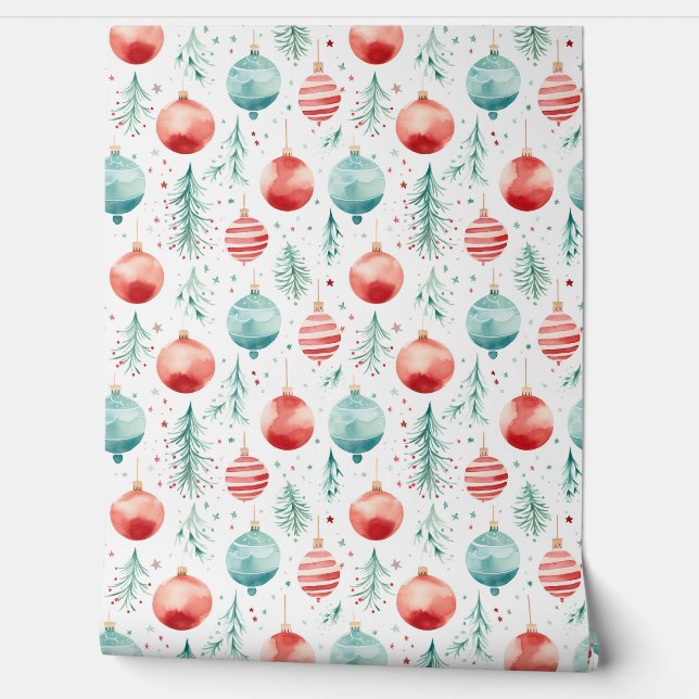 Twinkle Treetop Treasures Kerstmis Behang (Afrollen)