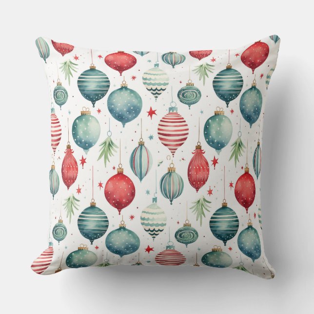 Twinkle Treetop Treasures Kerstmis Kussen (Voorkant)