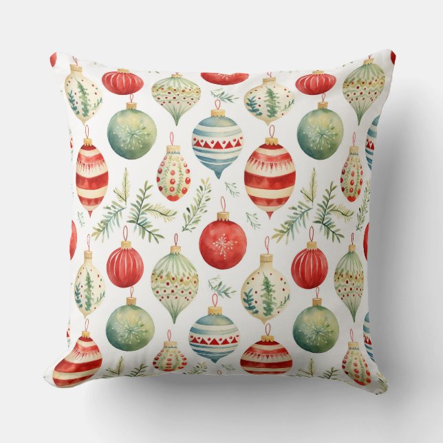 Twinkle Treetop Treasures Kerstmis Kussen (Voorkant)