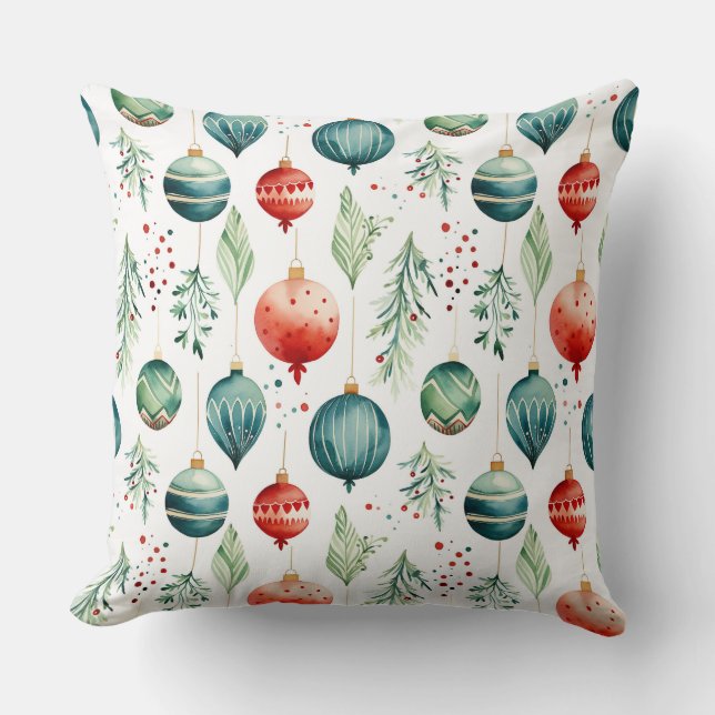 Twinkle Treetop Treasures Kerstmis Kussen (Voorkant)