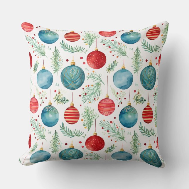 Twinkle Treetop Treasures Kerstmis Kussen (Voorkant)