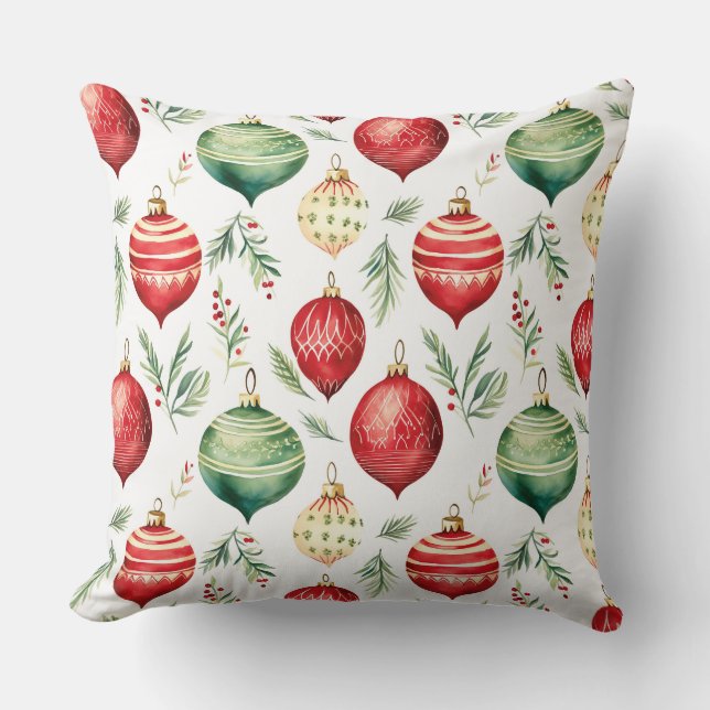 Twinkle Treetop Treasures Kerstmis Kussen (Voorkant)