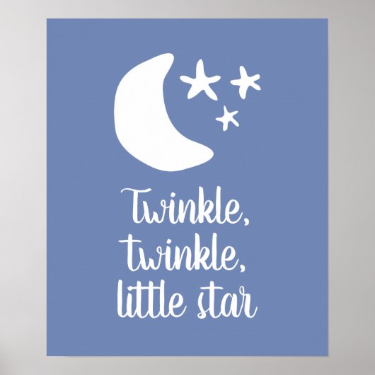 Twinkle twijkt kleine ster schattige kinderkamer v poster (Voorkant)