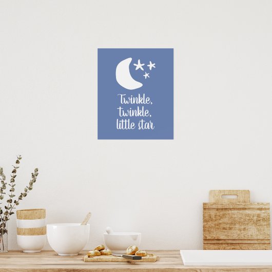 Twinkle twijkt kleine ster schattige kinderkamer v poster (Keuken)