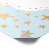 Twinkle Twin boy baby sprinkle welkomstbord Poster (Hoek)