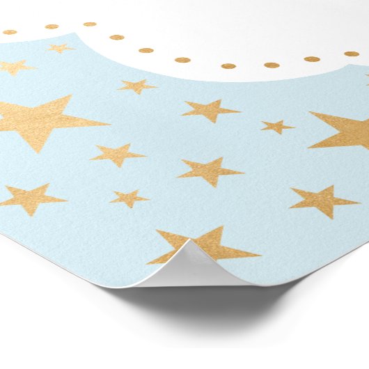 Twinkle Twin boy baby sprinkle welkomstbord Poster (Hoek)