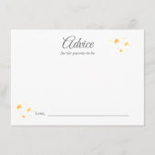 Twinkle Twinkle Advies voor Baby shower Activiteit Informatiekaartje (Voorkant)