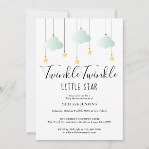 Twinkle Twinkle All In One Baby Shower Strooibusje Kaart