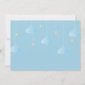 Twinkle Twinkle Baby Boy Blue Photo Cute Birth Aankondiging (Achterkant)