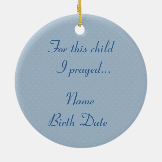 Twinkle Twinkle Baby Boy Ornament (Achterkant)