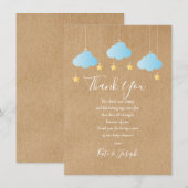 Twinkle Twinkle Baby Boy Shower Bedankt Gedicht (Voorkant / Achterkant)