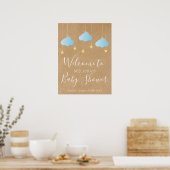 Twinkle Twinkle Baby Boy Shower/ Sprinkle Welcome Poster (Keuken)