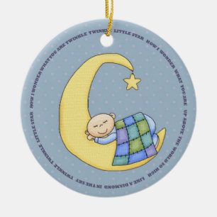 Twinkle Twinkle Baby Boy Sieraad Keramisch Ornament