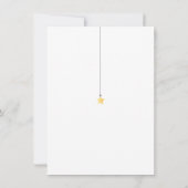 Twinkle Twinkle Baby Girl Shower Dank je gedicht Bedankkaart (Achterkant)