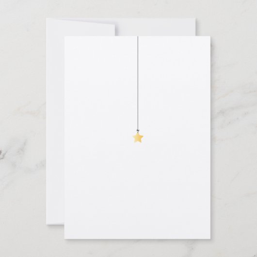 Twinkle Twinkle Baby Girl Shower Dank je gedicht Bedankkaart (Achterkant)