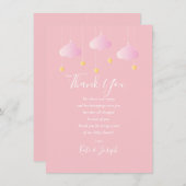 Twinkle Twinkle Baby Meisje Dank Je Gedicht Bedankkaart (Voorkant / Achterkant)