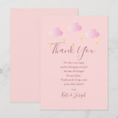 Twinkle Twinkle Baby Meisje Roze Bedankt Gedicht (Voorkant / Achterkant)