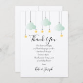 Twinkle Twinkle Baby shower Bedankt voor je gedich (Voorkant / Achterkant)