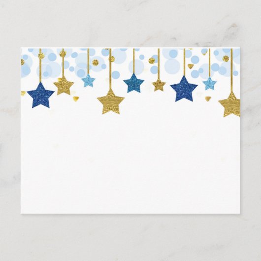 Twinkle Twinkle Baby shower - Breng een boekentuss Uitnodiging Briefkaart (Achterkant)
