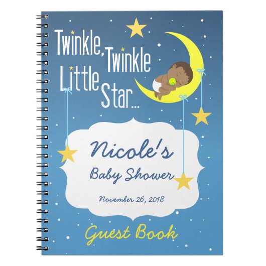 Twinkle Twinkle Baby shower Guest Book Notitieboek (Voorkant)