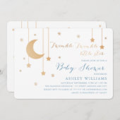 Twinkle Twinkle Baby shower Invitation Kaart (Voorkant / Achterkant)