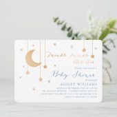 Twinkle Twinkle Baby shower Invitation Kaart (Staand voorkant)