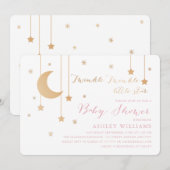 Twinkle Twinkle Baby shower Invitation Kaart (Voorkant / Achterkant)