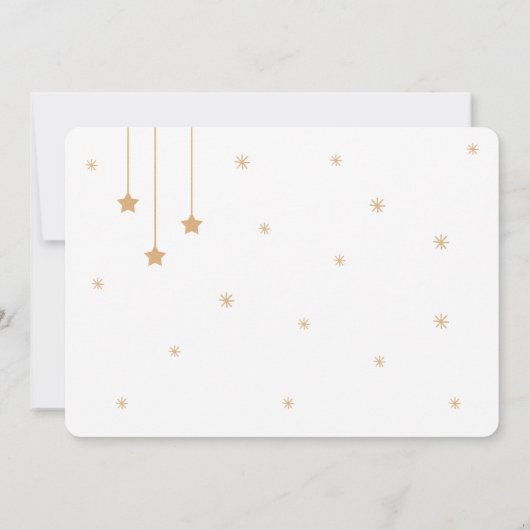 Twinkle Twinkle Baby shower Invitation Kaart (Achterkant)