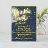 Twinkle Twinkle-Baby shower Kaart (Staand voorkant)