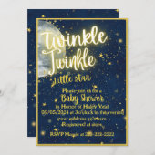 Twinkle Twinkle-Baby shower Kaart (Voorkant / Achterkant)