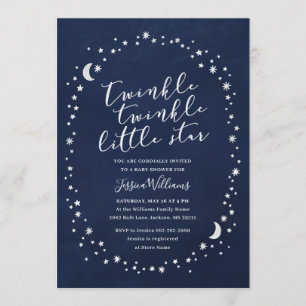 Twinkle-twinkle Baby shower met kleine ster Kaart