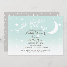 Twinkle-twinkle baby shower met kleine sterren kaart