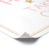 Twinkle Twinkle Baby shower neemt één teken Poster (Hoek)