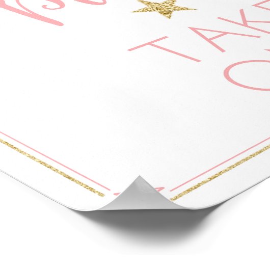 Twinkle Twinkle Baby shower neemt één teken Poster (Hoek)