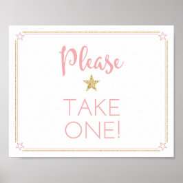 Twinkle Twinkle Baby shower neemt één teken Poster