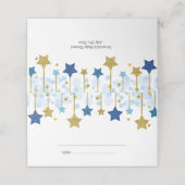 Twinkle twinkle Baby shower Plaats kaart Plaatskaartje (Buitenkant ongevouwen)