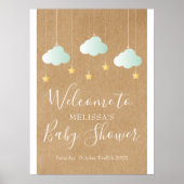 Twinkle Twinkle Baby Shower / Spikkel Welkom Poster (Voorkant)