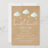 Twinkle Twinkle Baby Shower / Sprinkle Rustic Boho Kaart (Voorkant)