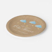 Twinkle Twinkle Baby shower / Sprinkle Rustic Boho Papieren Bordje (Gekanteld)