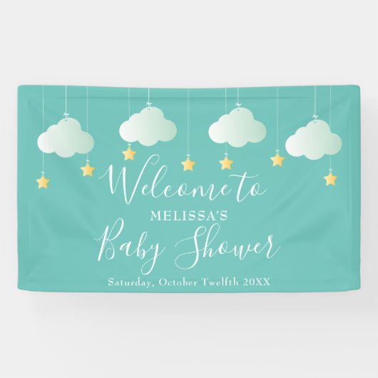 Twinkle Twinkle Baby shower / Sprinkle Welcome Spandoek (Horizontaal)