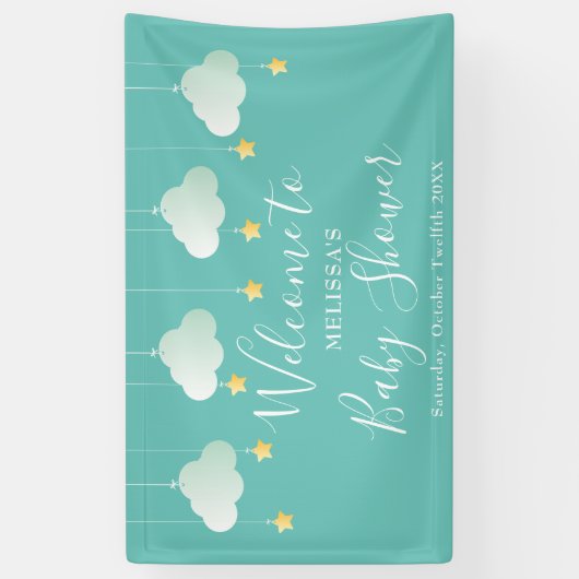 Twinkle Twinkle Baby shower / Sprinkle Welcome Spandoek (Verticaal)