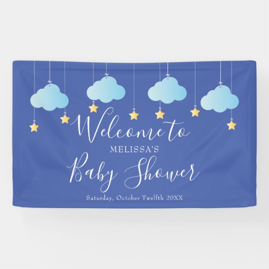 Twinkle Twinkle Baby shower / Sprinkle Welcome Spandoek (Horizontaal)