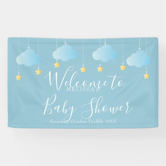 Twinkle Twinkle Baby shower / Sprinkle Welcome Spandoek (Horizontaal)