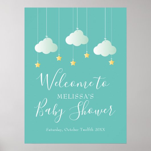 Twinkle Twinkle Baby Shower / Sprinkle Welkom Poster (Voorkant)