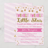 Twinkle Twinkle Baby shower uitnodiging (Voorkant / Achterkant)