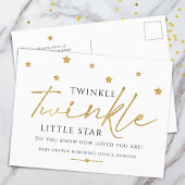 Twinkle Twinkle Baby shower Uitnodiging Briefkaart
