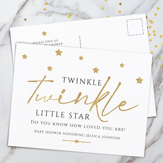 Twinkle Twinkle Baby shower Uitnodiging Briefkaart