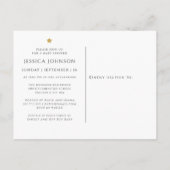 Twinkle Twinkle Baby shower Uitnodiging Briefkaart (Achterkant)