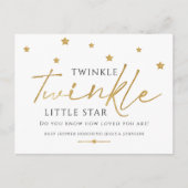Twinkle Twinkle Baby shower Uitnodiging Briefkaart (Voorkant)