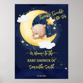 Twinkle twinkle baby shower van kleine ster welkom poster